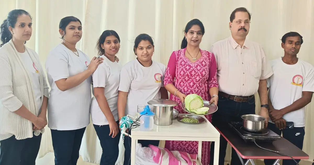 Students learning therapeutic yoga techniques